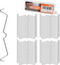 HORUSDY 100-pack pegboard metal peg locks with anti-fall hook design for 1/4" and 1/8" pegboards, durable and rust-resistant