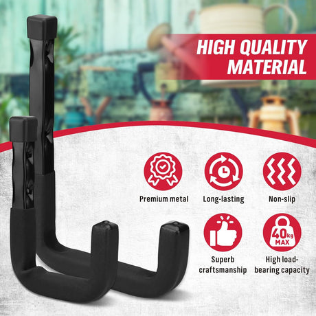 SEDY heavy duty wall mount garage hooks for ladders, bikes, and tools storage