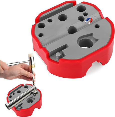 SEDY 4-inch magnetic bench block set with double-sided design for firearm maintenance, gunsmithing, and pin or sight removal