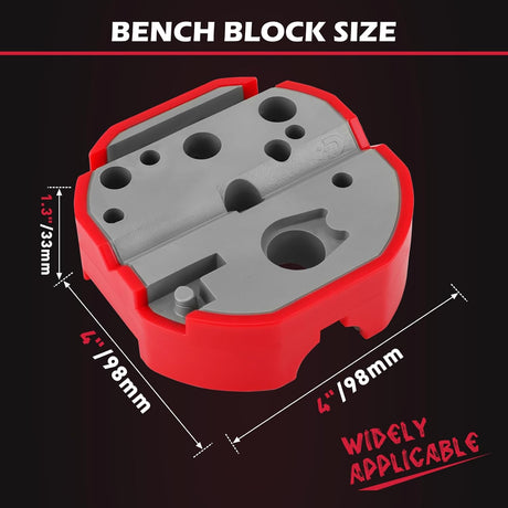 SEDY 4-inch magnetic bench block set with double-sided design for firearm maintenance, gunsmithing, and pin or sight removal