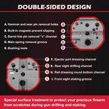 SEDY 4-inch magnetic bench block set with double-sided design for firearm maintenance, gunsmithing, and pin or sight removal