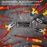 Insulated Screwdriver & Pliers Set: 14-Piece VDE Insulated Set 1000V Insulated Electrician Tool Set with Magnetic Phillips, Slotted Screwdrivers and Insulated Pliers