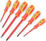 HORUSDY insulated magnetic screwdriver set with ergonomic handles for electrical work and high-voltage safety