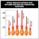 HORUSDY insulated magnetic screwdriver set with ergonomic handles for electrical work and high-voltage safety