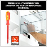 HORUSDY insulated magnetic screwdriver set with ergonomic handles for electrical work and high-voltage safety