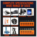 HORUSDY 14-piece S2 steel Torx bit set with short T5–T40 bits and 1/4” adapter, ideal for precision work on electronics, laptops, and appliances.