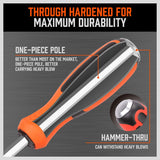 HORUSDY 44-piece hammer-thru screwdriver set with magnetic bits, color-coded handles, hex keys, CR-V steel blades, and storage rack