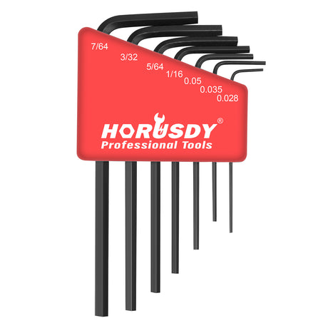 SEDY 7-Piece Mini Hex Key Set - SAE Sizes with Precision Machined Ends and Corrosion-Resistant Black Finish for Durability and Performance