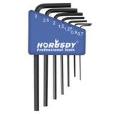 SEDY 7-Piece Mini Hex Key Set - Precision Metric Sizes, Corrosion-Resistant Black Finish for Durability and Performance
