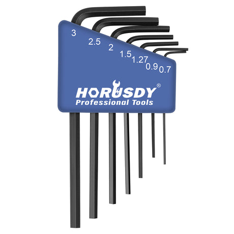 SEDY 7-Piece Mini Hex Key Set - Precision Metric Sizes, Corrosion-Resistant Black Finish for Durability and Performance