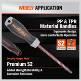 HORUSDY 13-piece magnetic Torx screwdriver set with ergonomic handles, S2 steel shafts, and demagnetizer tool