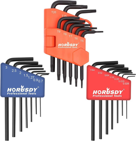 22-Piece Mini Hex Key & Tamperproof Torx Key Set – Precision-Machined, CRV Steel with Corrosion-Protected Black Finish, Compact & Durable