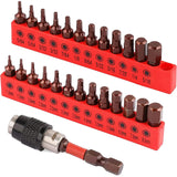 26-Piece Hex Bit Set with SAE & Metric Sizes, Magnetic Design, S2 Steel