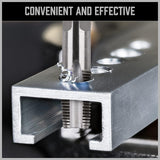 6-piece HORUSDY NPT pipe tap set with carbon steel construction, includes SAE sizes 1/8" to 1", in durable storage case.