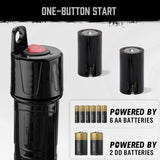 HORUSDY battery-operated liquid transfer pump with flow control nozzle, filter, and dual battery option for gasoline, diesel, water, and kerosene