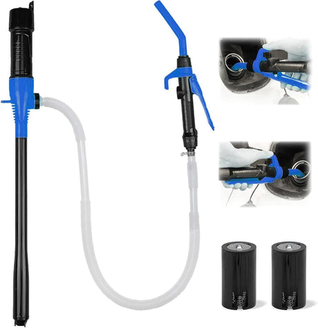 HORUSDY Portable Battery-Operated Liquid Transfer Pump, 2.2GPM, Blue, Ideal for Fuel & Water Transfer
