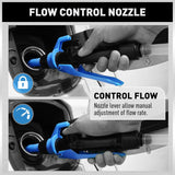 HORUSDY Portable Battery-Operated Liquid Transfer Pump, 2.2GPM, Blue, Ideal for Fuel & Water Transfer