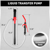 HORUSDY Portable Battery-Operated Liquid Transfer Pump, 2.2GPM, Red, Ideal for Fuel & Water Transfer