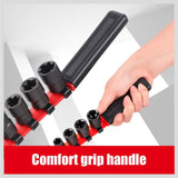 Sedy 11-Piece Female E-Torx Star Socket Set with Rail, Comfort Grip, and Chrome Vanadium Steel for Impact Drivers