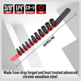 Sedy 11-Piece Female E-Torx Star Socket Set with Rail, Comfort Grip, and Chrome Vanadium Steel for Impact Drivers