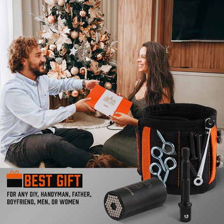 HORUSDY magnetic wristband and universal socket tool gift set for men and women DIY and home improvement