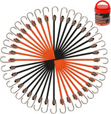 HORUSDY 20-piece mini bungee cords with rust-resistant hooks for securing items in camping, garage, home, or car use