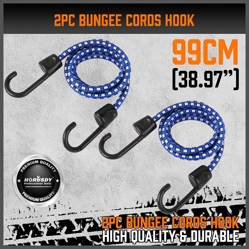 Heavy-duty ratchet tie down strap set with ergonomic handles, coated S-hooks, and bungee cords for secure cargo transport