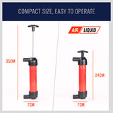 Multi-Purpose Manual Siphon Transfer and Air Pump Kit – Compact Dual-Use Hand Pump with Accessories for Liquid Transfer, Tire Inflation, Emergency Refueling, and Pool or Balloon Use