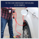 Multi-Purpose Manual Siphon Transfer and Air Pump Kit – Compact Dual-Use Hand Pump with Accessories for Liquid Transfer, Tire Inflation, Emergency Refueling, and Pool or Balloon Use