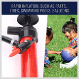 Multi-Purpose Manual Siphon Transfer and Air Pump Kit – Compact Dual-Use Hand Pump with Accessories for Liquid Transfer, Tire Inflation, Emergency Refueling, and Pool or Balloon Use