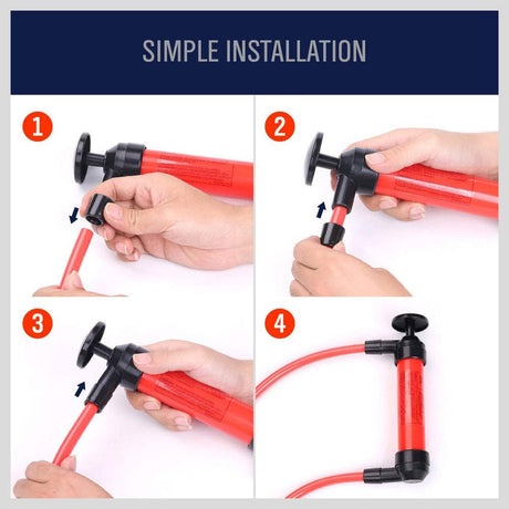 HORUSDY Multi-Use Manual Hand Pump Kit for Air and Liquid Transfer, Emergency Refueling, and Tire Inflation