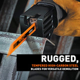 HORUSDY reciprocating saw blades for metal and wood cutting, demolition and pruning
