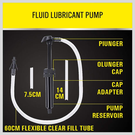HORUSDY Fluid Lubricant Pump with 60cm Flexible Hose for Automotive and Industrial Use