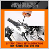 HORUSDY 30-piece hex key wrench set with T-handle and orange storage case, includes SAE and metric sizes