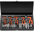 HORUSDY 131-piece thread repair kit with twist drills, screw taps, and inserts for M5-M12 thread restoration in metal case