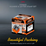 HORUSDY 3mm number and letter metal stamp set for marking metal, leather, jewelry, with upgraded storage case