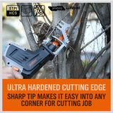 HORUSDY 12-inch reciprocating saw blades for wood pruning, high carbon steel, 5TPI, 5-pack