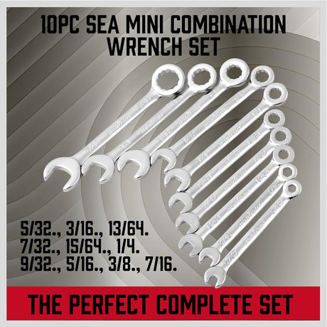 SEDY 22-piece mini metric and SAE combination wrench set in compact storage pouch for tight space repairs