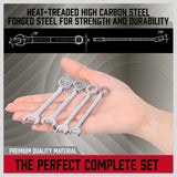 SEDY 22-piece mini metric and SAE combination wrench set in compact storage pouch for tight space repairs