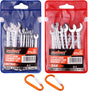 HORUSDY 20-piece mini combination wrench set with metric and SAE sizes, compact storage pouches and carabiner, perfect for tight spaces and DIY repairs