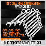 HORUSDY 20-piece mini combination wrench set with metric and SAE sizes, compact storage pouches and carabiner, perfect for tight spaces and DIY repairs