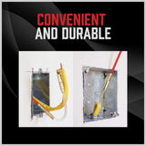 SEDY fiberglass wire running kit with 16 flexible rods and 5 brass attachments for pulling electrical wires through walls, conduits, attics, crawl spaces, and ceilings