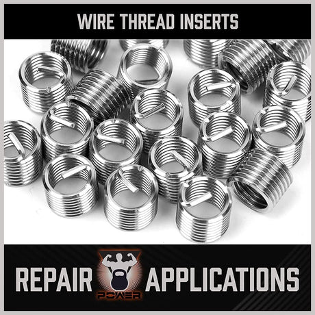 HORUSDY 300-piece thread repair kit with twist drills, screw taps, helicoil inserts, and storage case