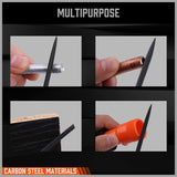 Mini needle file set with rubber handles for precision filing on metal, wood, and plastic by HORUSDY