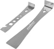HORUSDY 2-piece stainless steel pry bar and scraper set with nail puller, bottle opener, and multi-size hex holes
