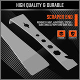 HORUSDY 2-piece stainless steel pry bar and scraper set with nail puller, bottle opener, and multi-size hex holes
