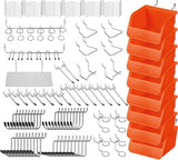 HORUSDY pegboard hooks and bins for wall mounted garage tool storage and organization