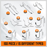 HORUSDY pegboard hooks and bins for wall mounted garage tool storage and organization