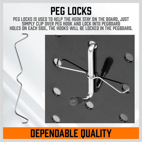 HORUSDY pegboard hooks and bins for wall mounted garage tool storage and organization