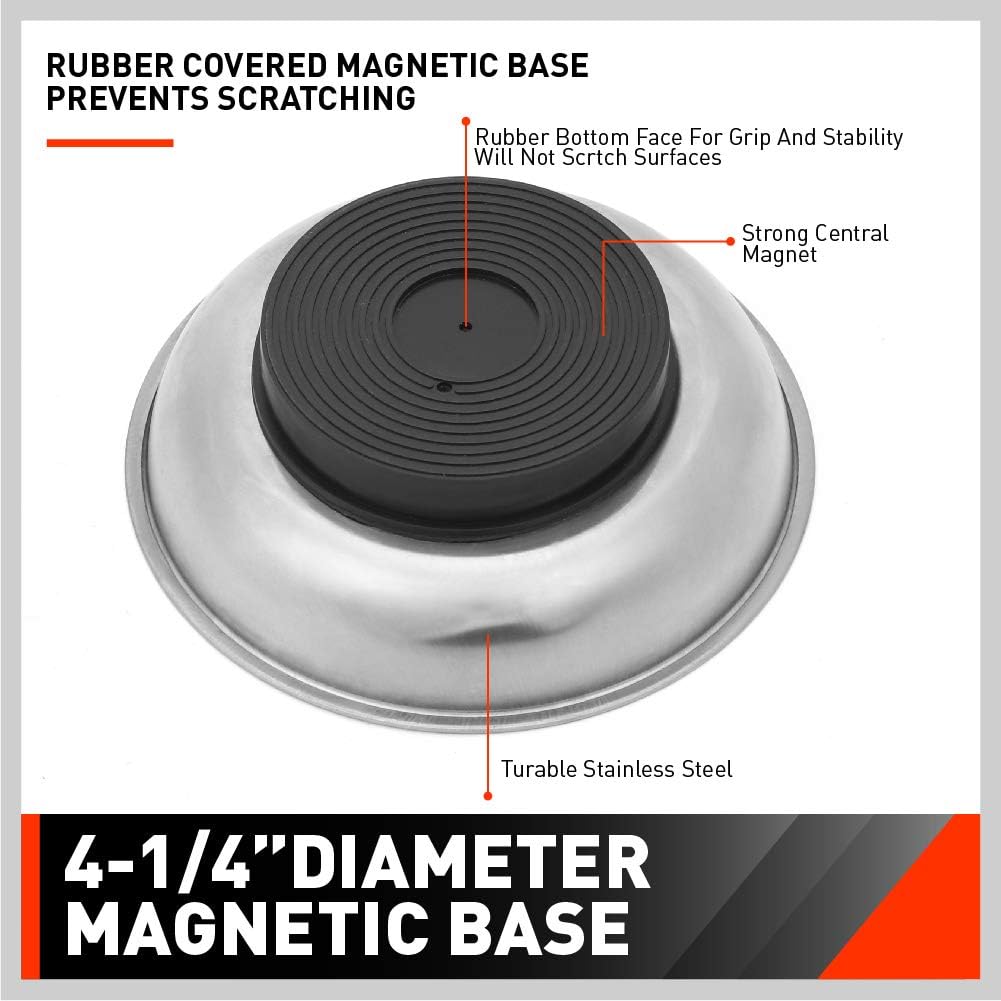 HORUSDY magnetic parts tray set with strong neodymium magnets for holding screws, bolts, and hardware
